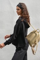 ČERNÁ MIKINA S KAPUCÍ Z VISKÓZY Vero Moda