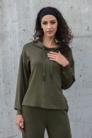 KHAKI MIKINA S KAPUCÍ Vero Moda
