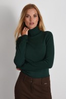 SVETR ROLÁK DÁMSKÝ TMAVĚ ZELENÝ Vero Moda