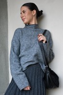 ŠEDÝ DÁMSKÝ SVETR SE STOJÁČKEM Vero Moda