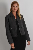 ŠEDÁ PŘECHODNÁ BUNDA DÁMSKÁ ŠEDÁ JdY