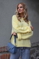 PASTELOVĚ ŽLUTÝ SVETR DÁMSKÝ Z ALPAKY PECA del SOL