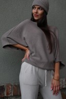 BÉŽOVÝ SVETŘÍK S NETOPÝŘÍMI RUKÁVY TAUPE PECA del SOL