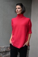 DÁMSKÝ ROLÁK S KRÁTKÝM RUKÁVEM MALINOVÝ PECA del SOL