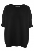 ČERNÝ DÁMSKÝ SVETR S KRÁTKÝM RUKÁVEM PECA del SOL