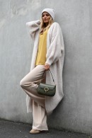 BÉŽOVÝ MOHÉROVÝ DLOUHÝ KARDIGAN Peca del Sol