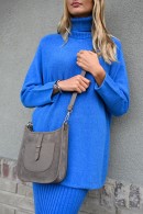 TAUPE KABELKA Z BROUŠENÉ KŮŽE PECA del SOL