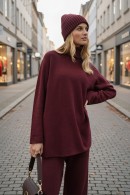 DLOUHÝ ROLÁKOVÝ SVETR BURGUNDY PECA del SOL