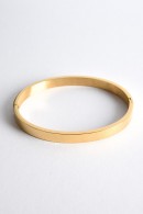 ZLATÝ NÁRAMEK DÁMSKÝ PEVNÝ OVÁL BANGLE UŽŠÍ PECA del SOL