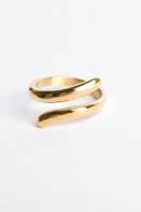 OTEVŘENÝ ZLATÝ PRSTEN SPIRÁLA PECA del SOL