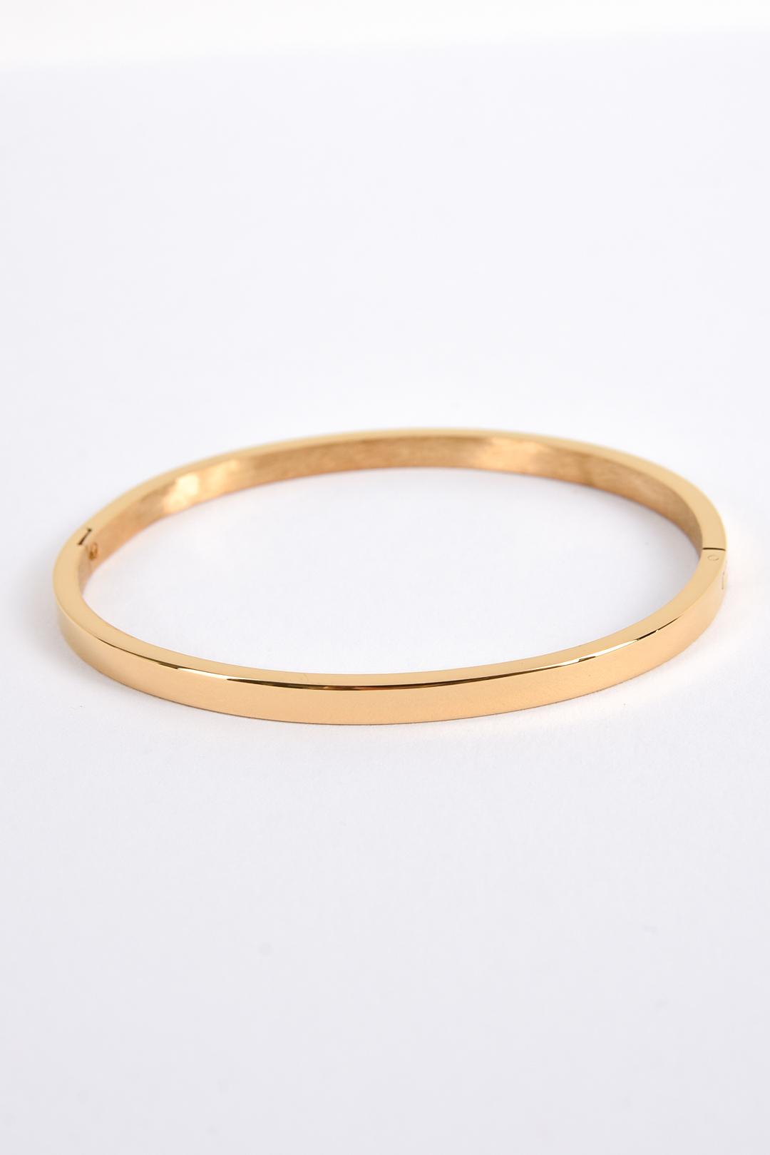 MODERNÍ TENKÝ ZLATÝ NÁRAMEK Z CHIRURGICKÉ OCELI