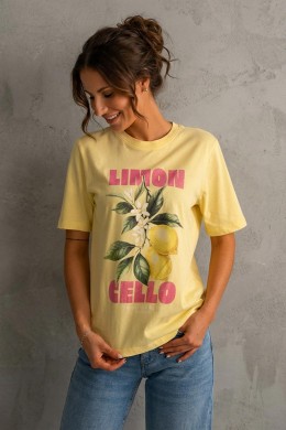 [ONLY302] ŽLUTÉ TRIČKO S CITRÓNY LIMON CELLO