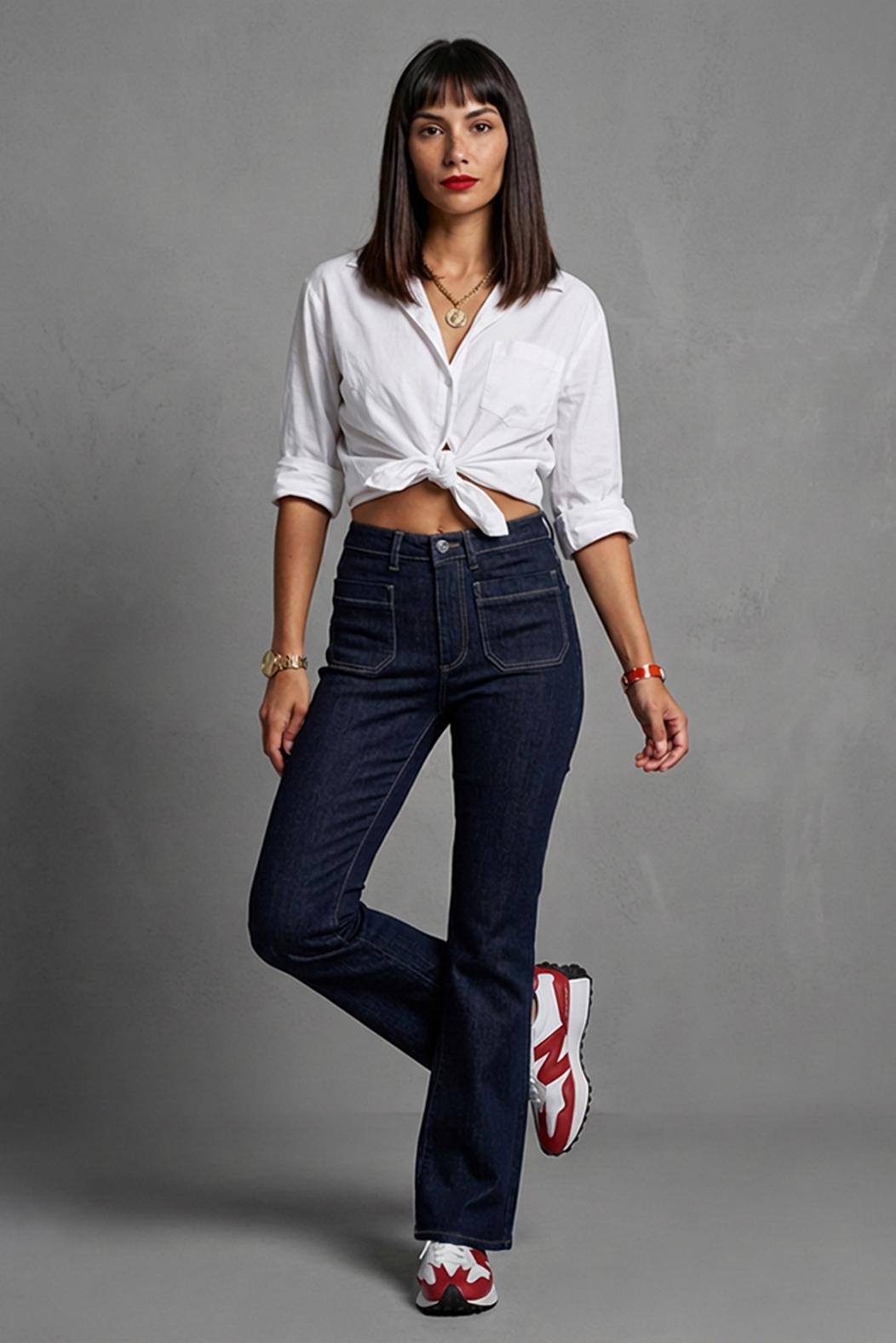 [ONLY305] TMAVÉ DŽÍNY DO ZVONU