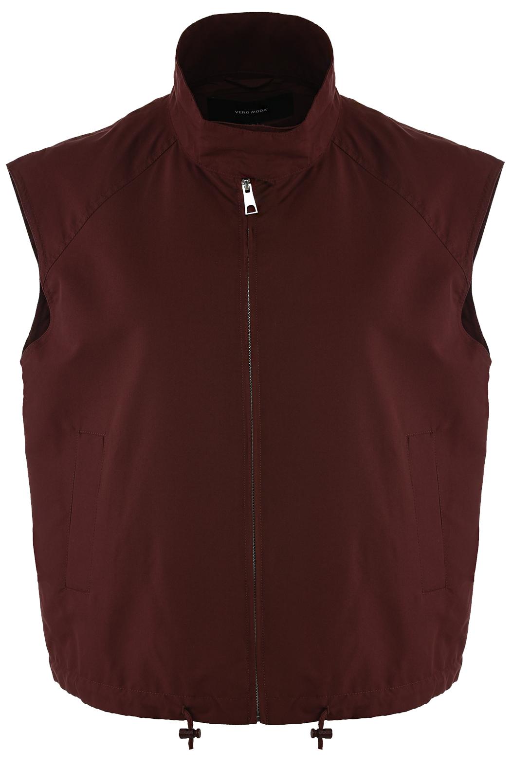 OVERSIZED KRÁTKÁ VESTA DÁMSKÁ  bordó