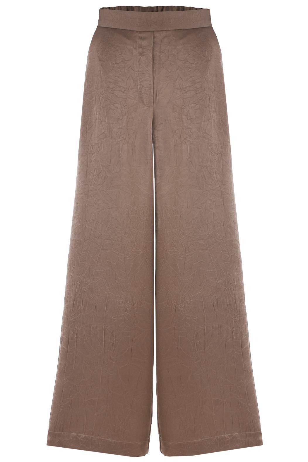 BÉŽOVÉ ŠIROKÉ SATÉNOVÉ KALHOTY Rino Pelle