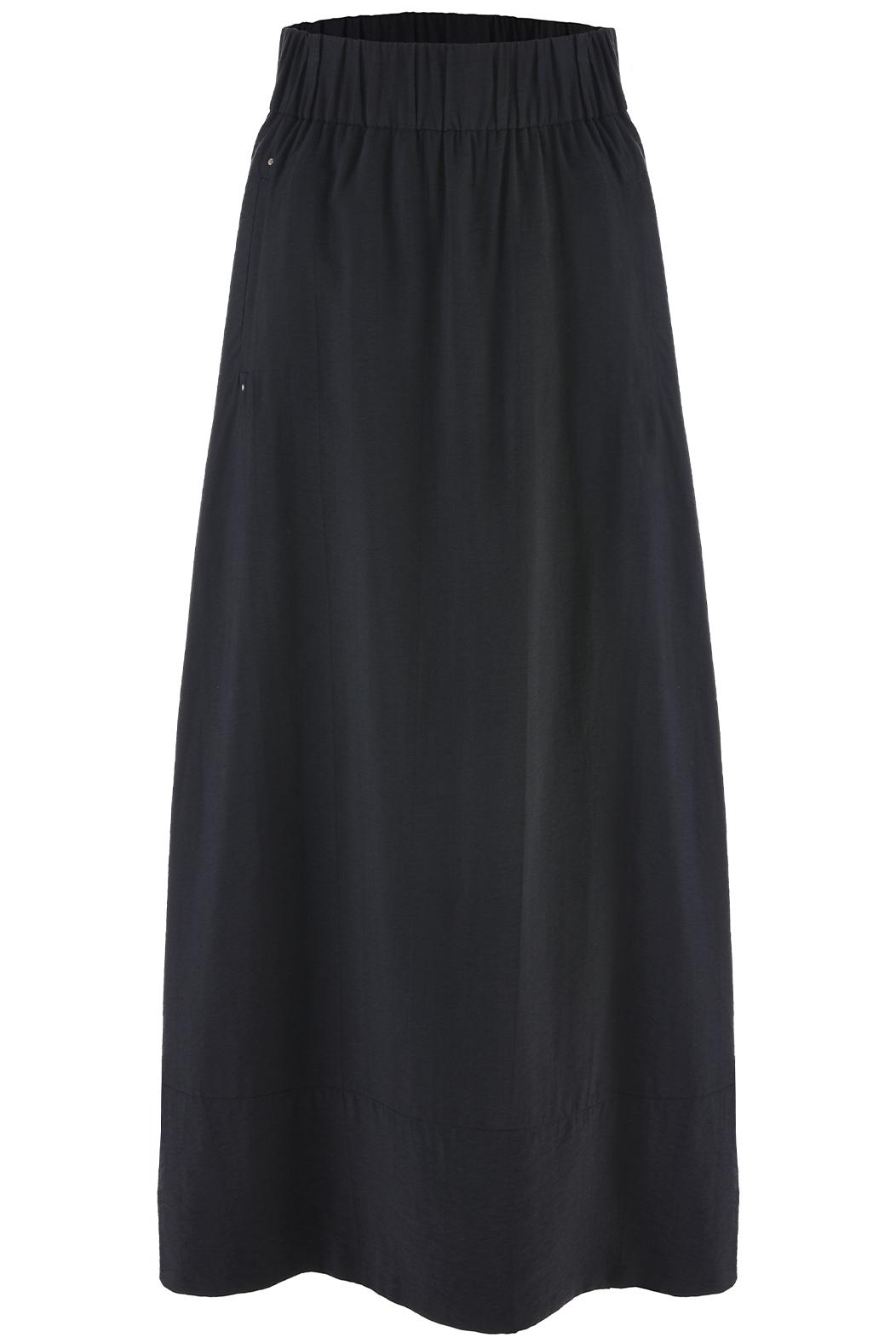 NAVY MIDI SUKNĚ S KAPSAMI Rino Pelle