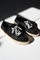 DÁMSKÉ ČERNÉ ESPADRILKY S TKANIČKAMI EMU Jaida