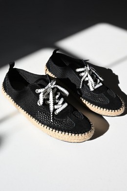 [EMU067] DÁMSKÉ ČERNÉ ESPADRILKY S TKANIČKAMI EMU Jaida