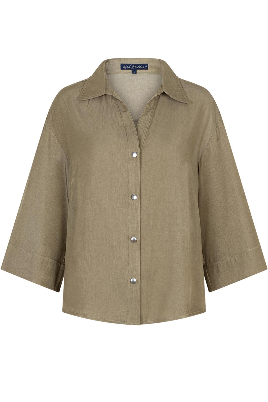 KHAKI HALENKA S KRÁTKÝM RUKÁVEM