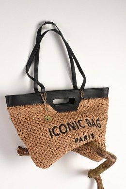 [PDS422] VELKÁ SLAMĚNÁ KABELKA ICONIC BAG