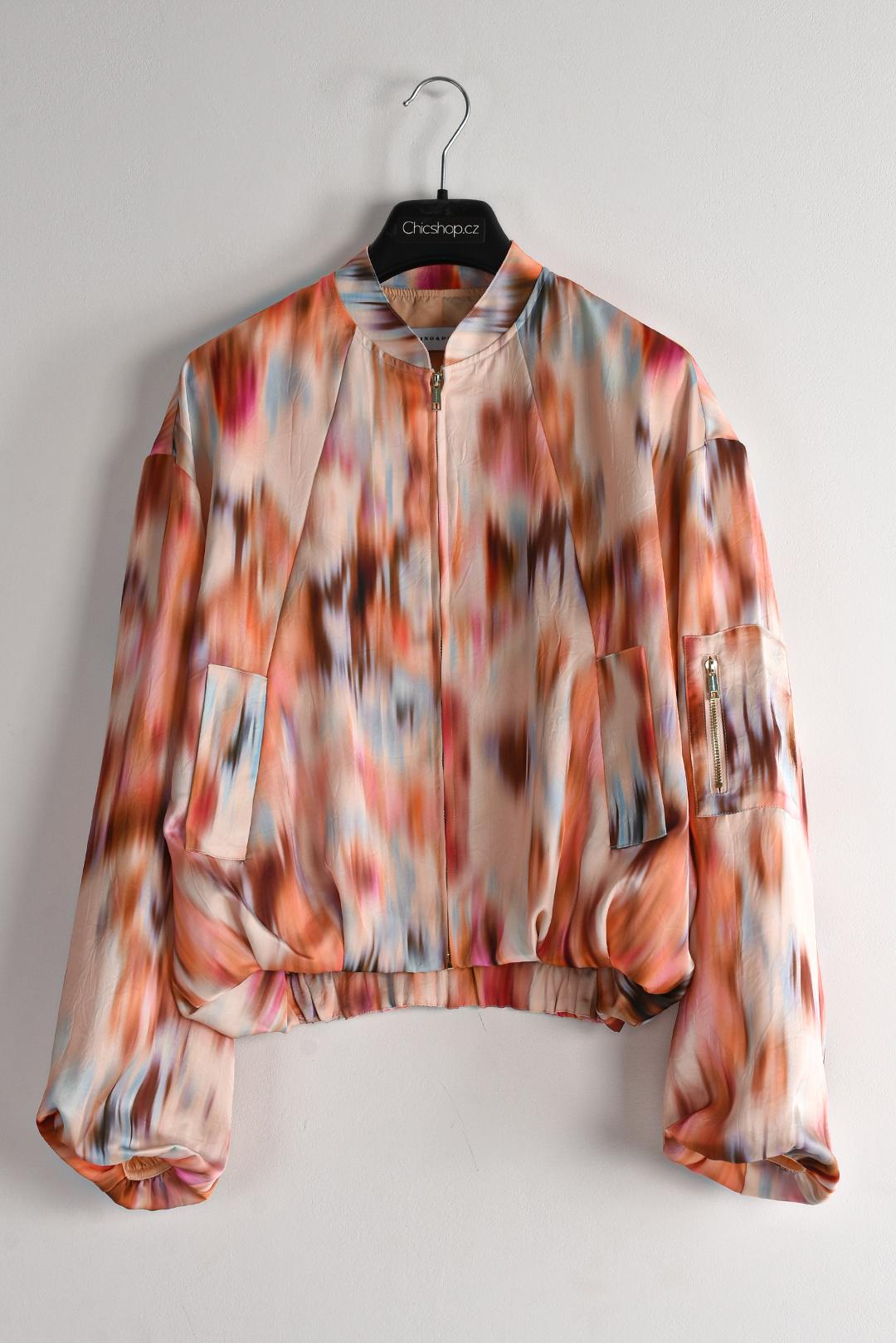 BAREVNÝ SATÉNOVÝ BOMBER Rino Pelle