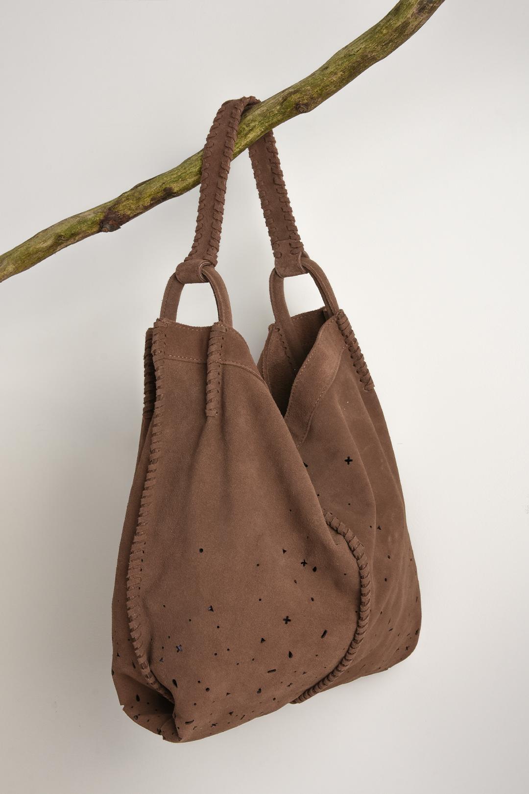 BOHO KABELKA Z BROUŠENÉ KŮŽE Rino Pelle