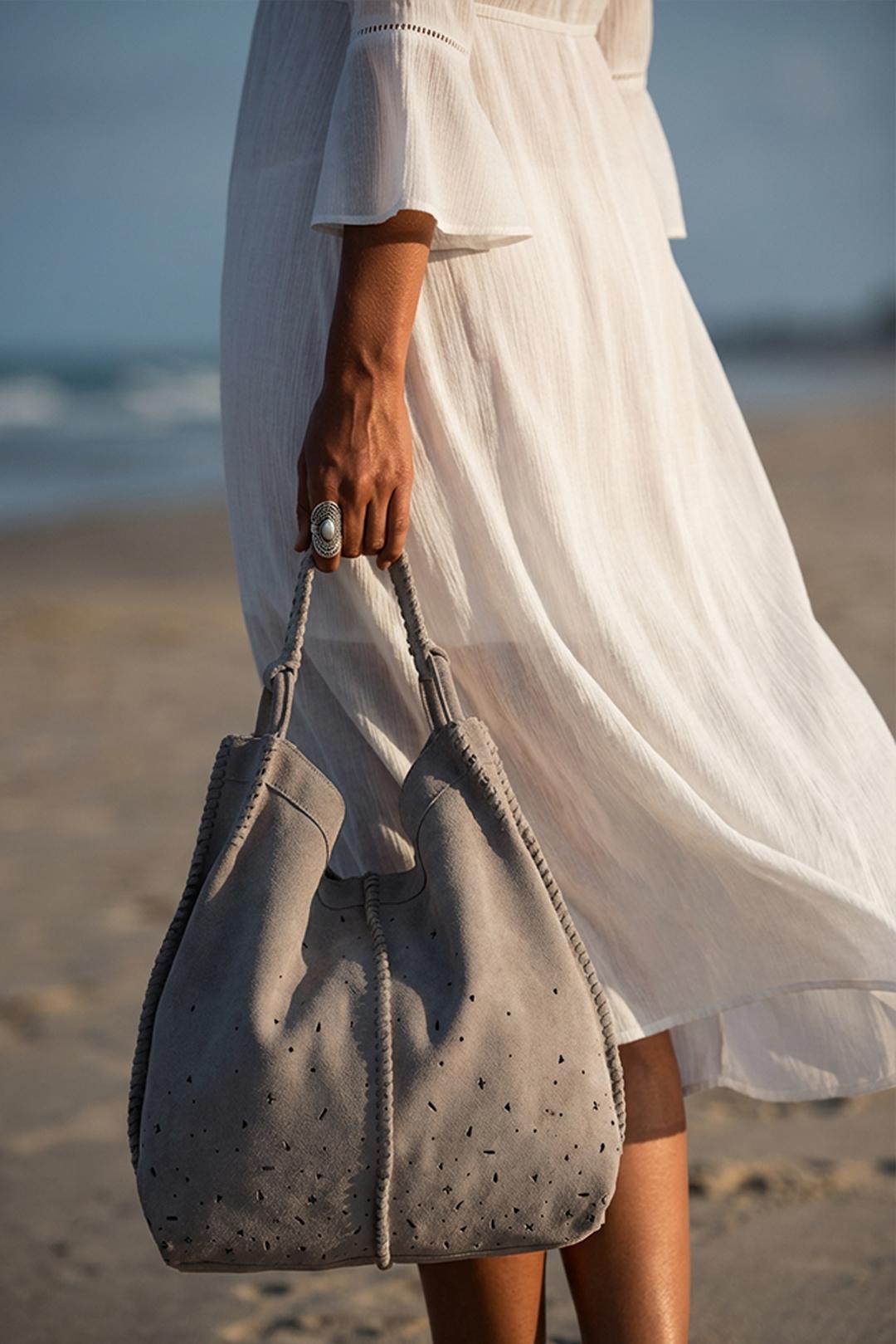 [RINOP567] KOŽENÁ BOHO KABELKA SVĚTLÁ Rino Pelle