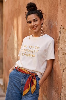 [PDS451] DÁMSKÉ BÍLÉ TRIČKO  Oh Yes Fashion