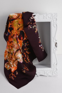 [PDS470] VZOROVANÝ HEDVÁBNÝ ŠÁTEK  Abstract Bloom