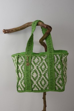 [PDS486] ZELENÁ SLAMĚNÁ TAŠKA SHOPPER  Solara bag