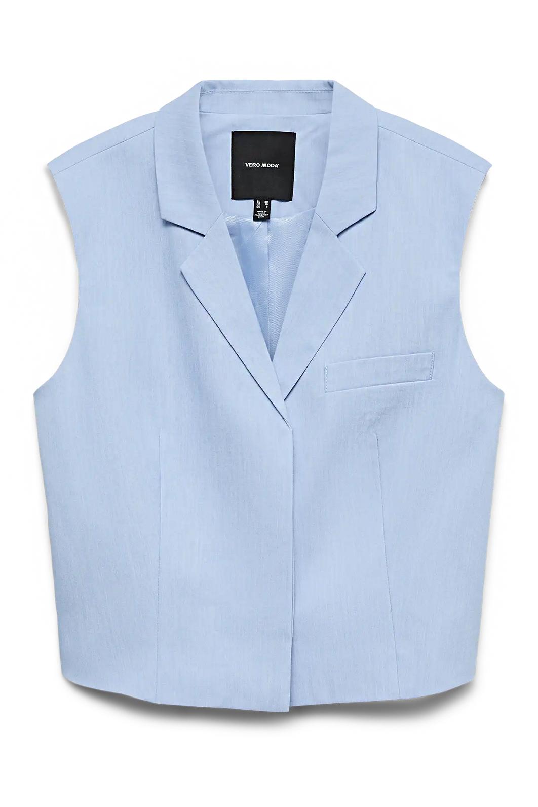 ELEGANTNÍ VESTA DÁMSKÁ SVĚTLE MODRÁ