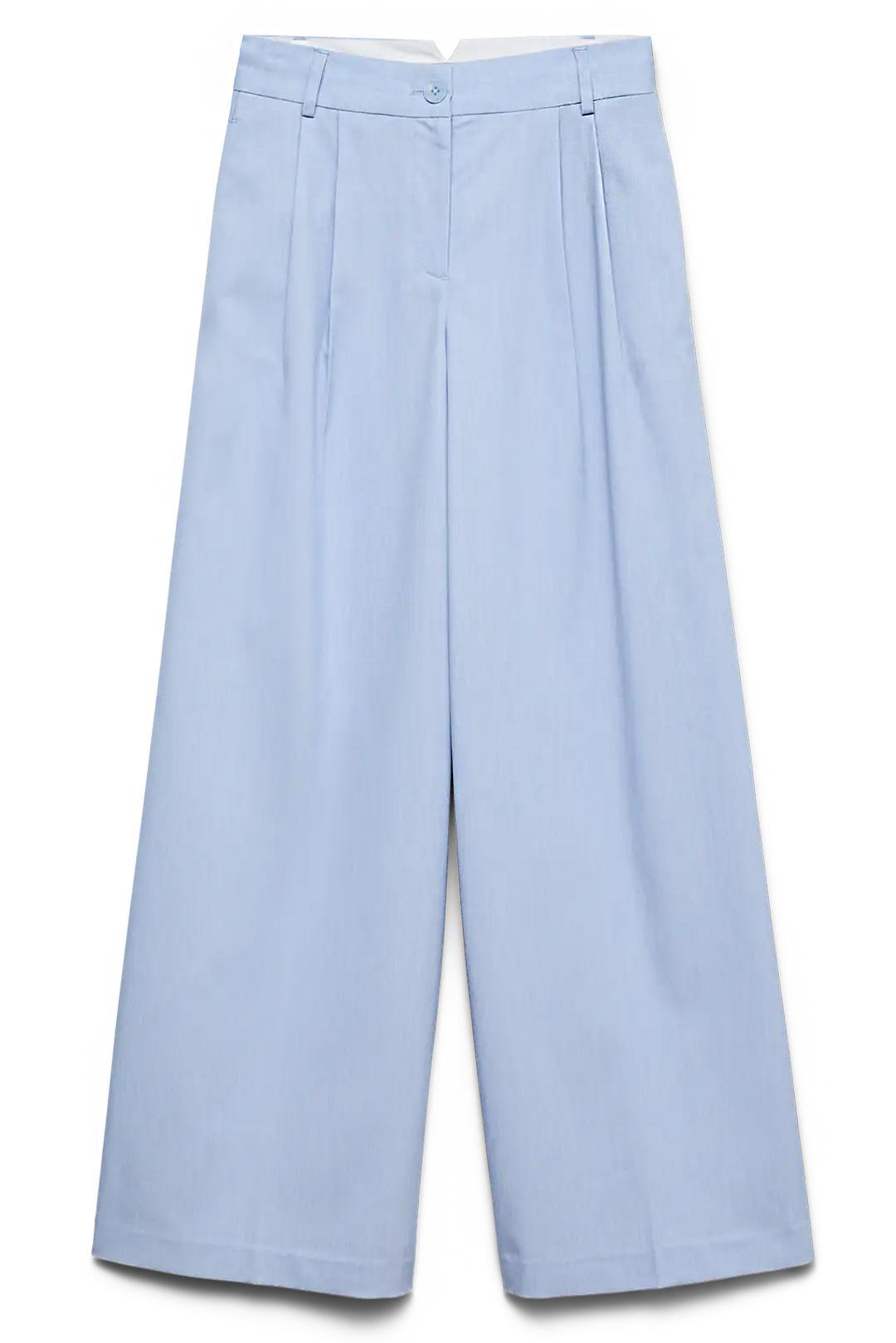 SVĚTLE MODRÉ WIDE LEG KALHOTY