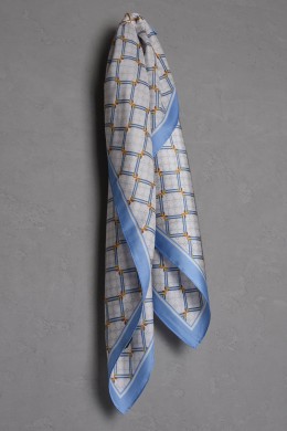 [PDS504] DÁMSKÝ ŠÁTEK NA KRK MODRÝ SE VZOREM  Portofino Blue Link