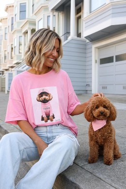 [PDS517] RŮŽOVÉ TRIČKO S TOY PUDLEM