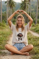 KRÉMOVÉ TRIČKO S JEZEVČÍKEM PECA del SOL