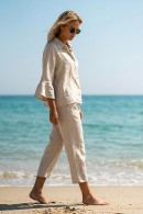 LNĚNÉ KALHOTY CULOTTES PECA del SOL Natural