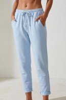 BAVLNĚNÉ TEPLÁKY DÁMSKÉ SVĚTLE MODRÉ PECA de SOL