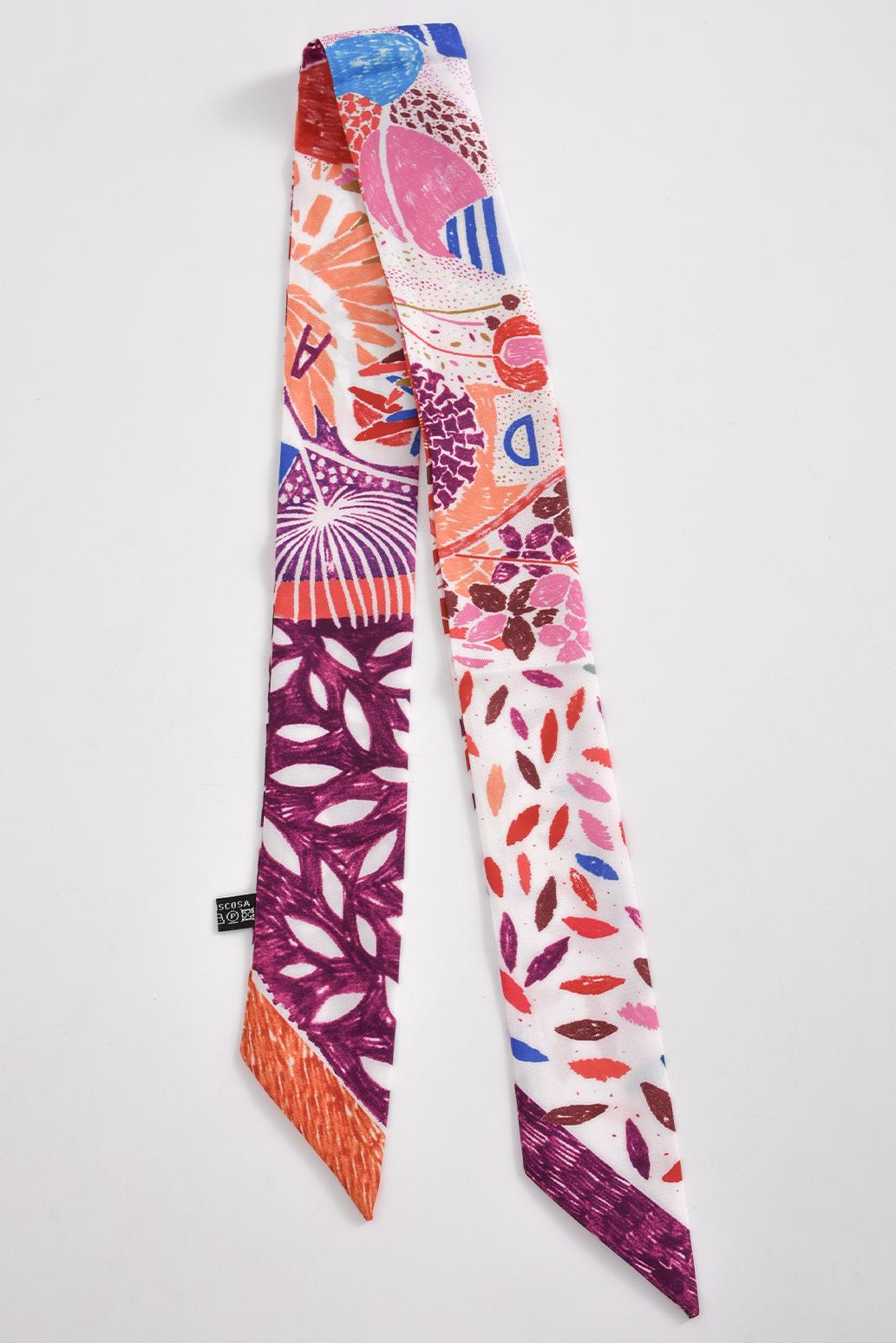 MULTICOLOR ÚZKÝ SATÉNOVÝ ŠÁTEK DÁMSKÝ PECA del SOL Berry Splash