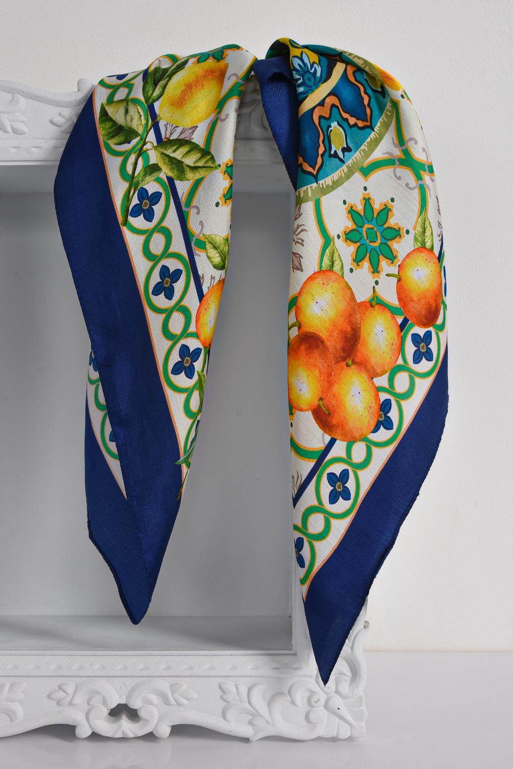 ITALSKÝ ŠÁTEK Z HEDVÁBÍ  Positano