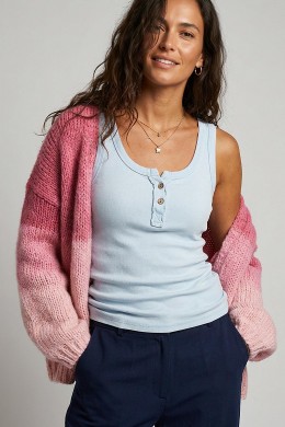 [PDS564] MODRÉ BAVLNĚNÉ TÍLKO S ŠIROKÝMI RAMÍNKY  Summer Sky