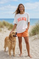 BÍLÉ TRIČKO DÁMSKÉ S NÁPISEM DOG MOM PECA del SOL