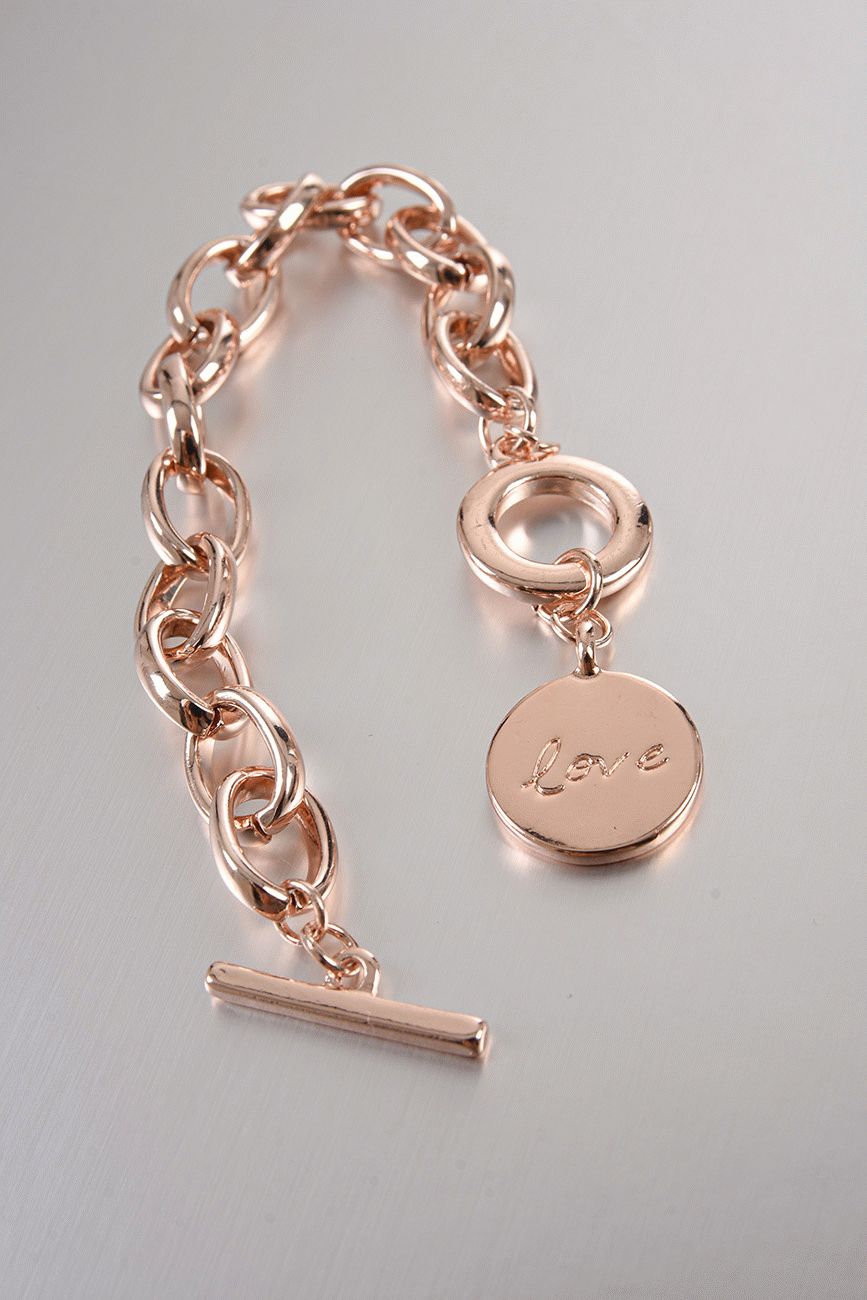 [SWD053] MĚDĚNÝ NÁRAMEK LOVE