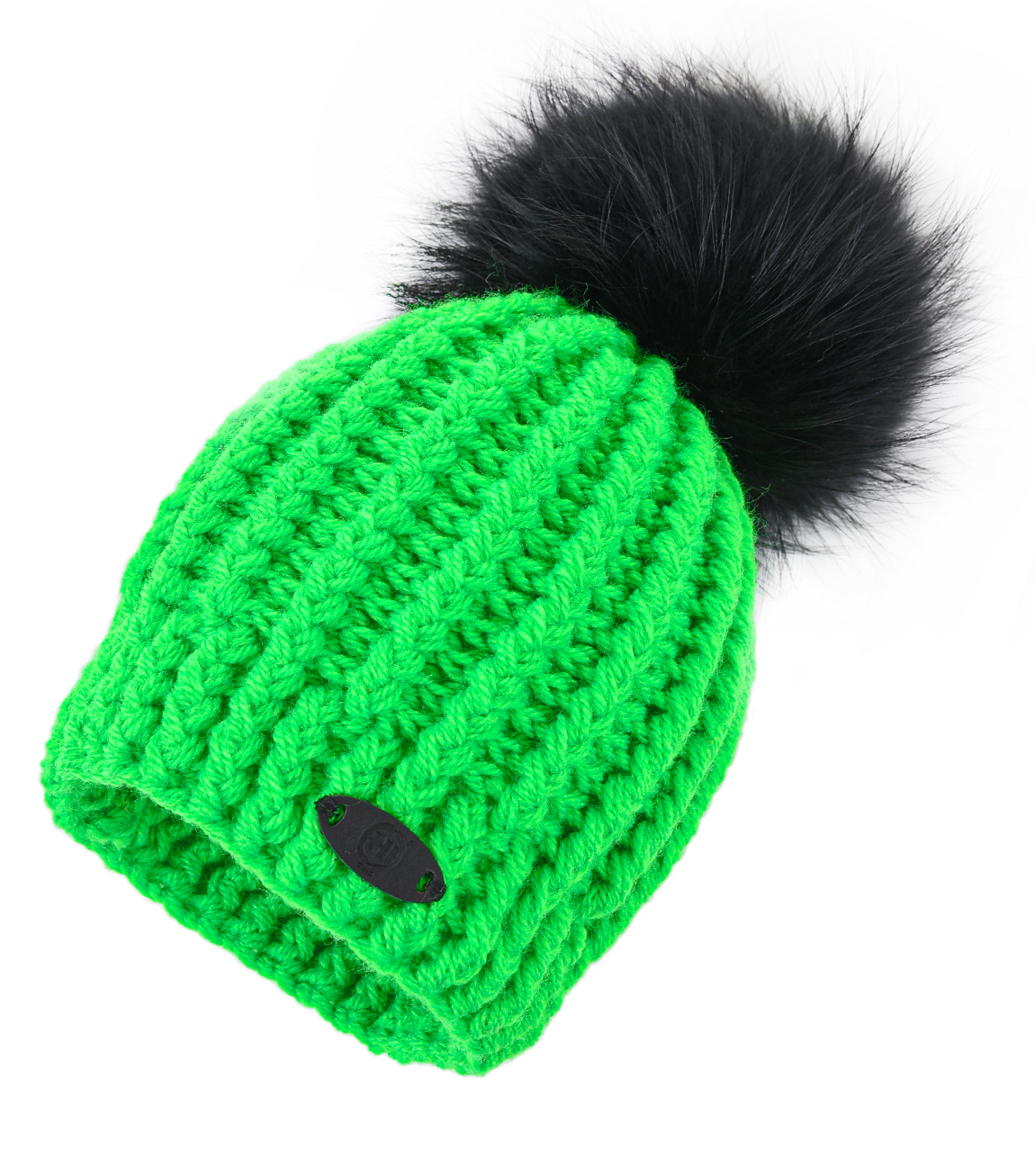 [CHIC088] NEONOVĚ ZELENÝ KULICH černá bambule