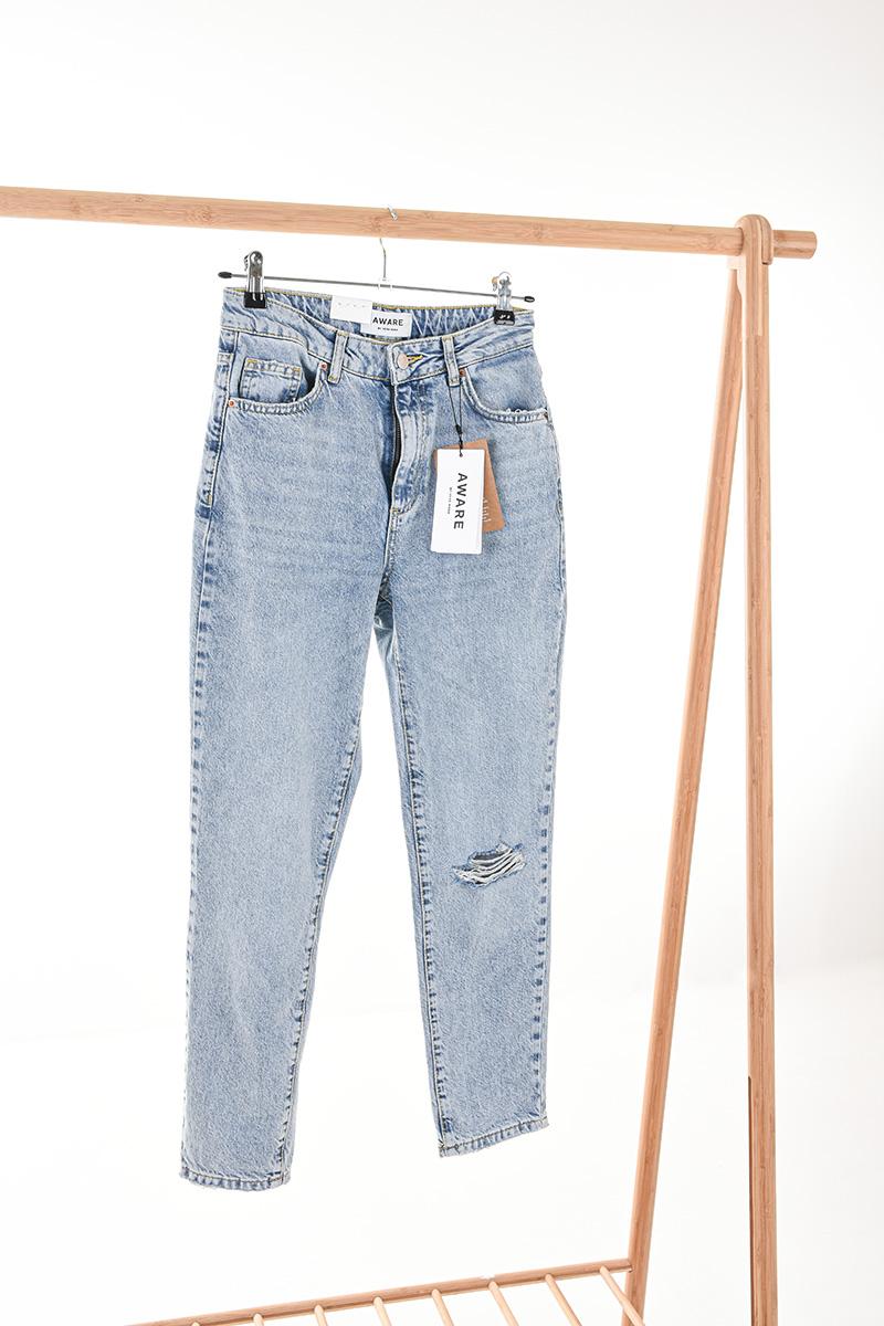 [VRM289] MOM FIT DŽÍNY S VYSOKÝM PASEM AWARE by