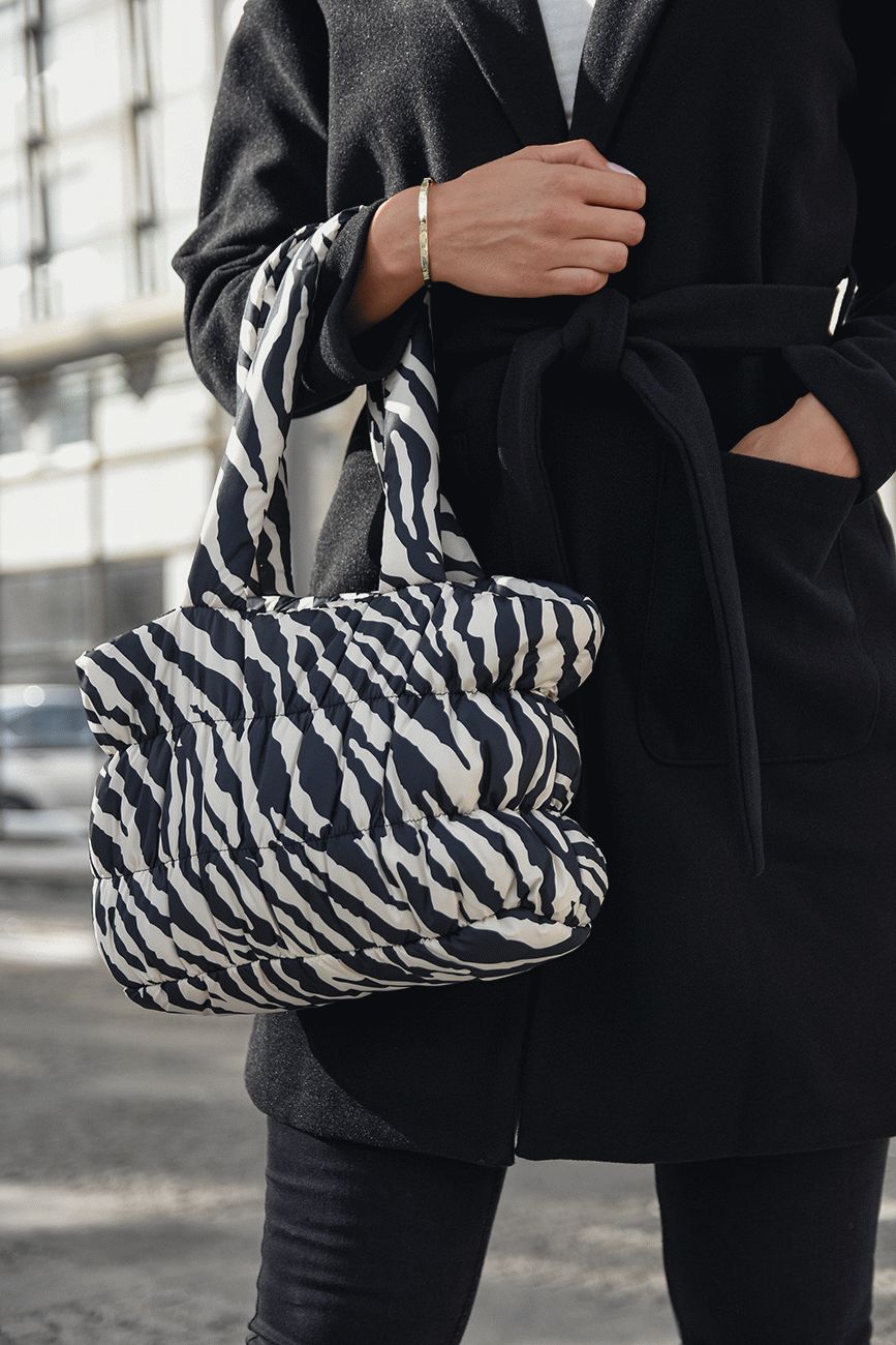 [RINOP248] KABELKA SHOPPER BAG ZEBRA MALÁ Rino Pelle
