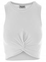 BÍLÝ CROP TOP S UZLEM Noisy May