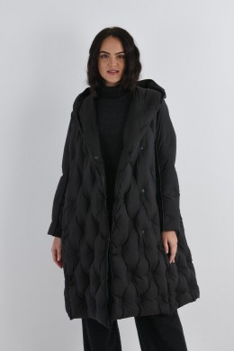 [JNBY07] PROŠÍVANÝ KABÁT DÁMSKÝ  černý