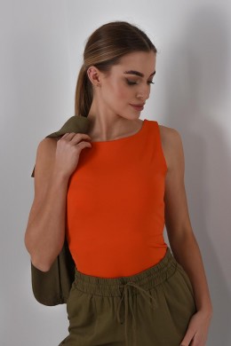 [PCS249] ORANŽOVÝ OBOUSTRANNÝ TOP HLADKÝ