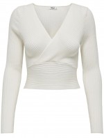 BÍLÝ CROP TOP S DLOUHÝM RUKÁVEM Only