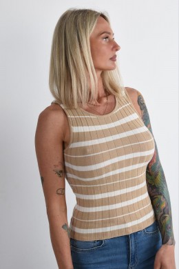 [NM429] ÚPLETOVÝ TOP S PRUHY